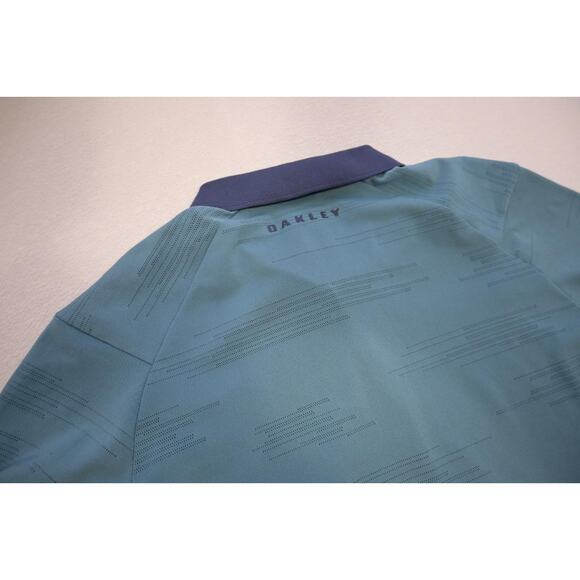 Oakley Golf Polo Wicking Regular Fit Striped Athletic Short Sleeve Mens Large - Picture 8 of 8